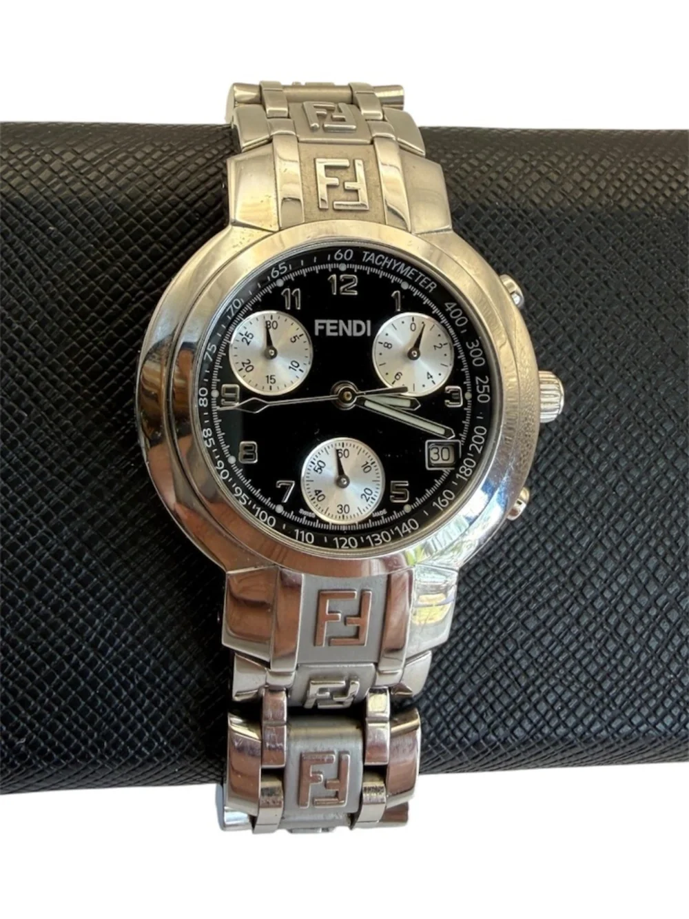 VINTAGE Fendi Orologi 4500L Zucca Chronograph Watch - Fresh Battery